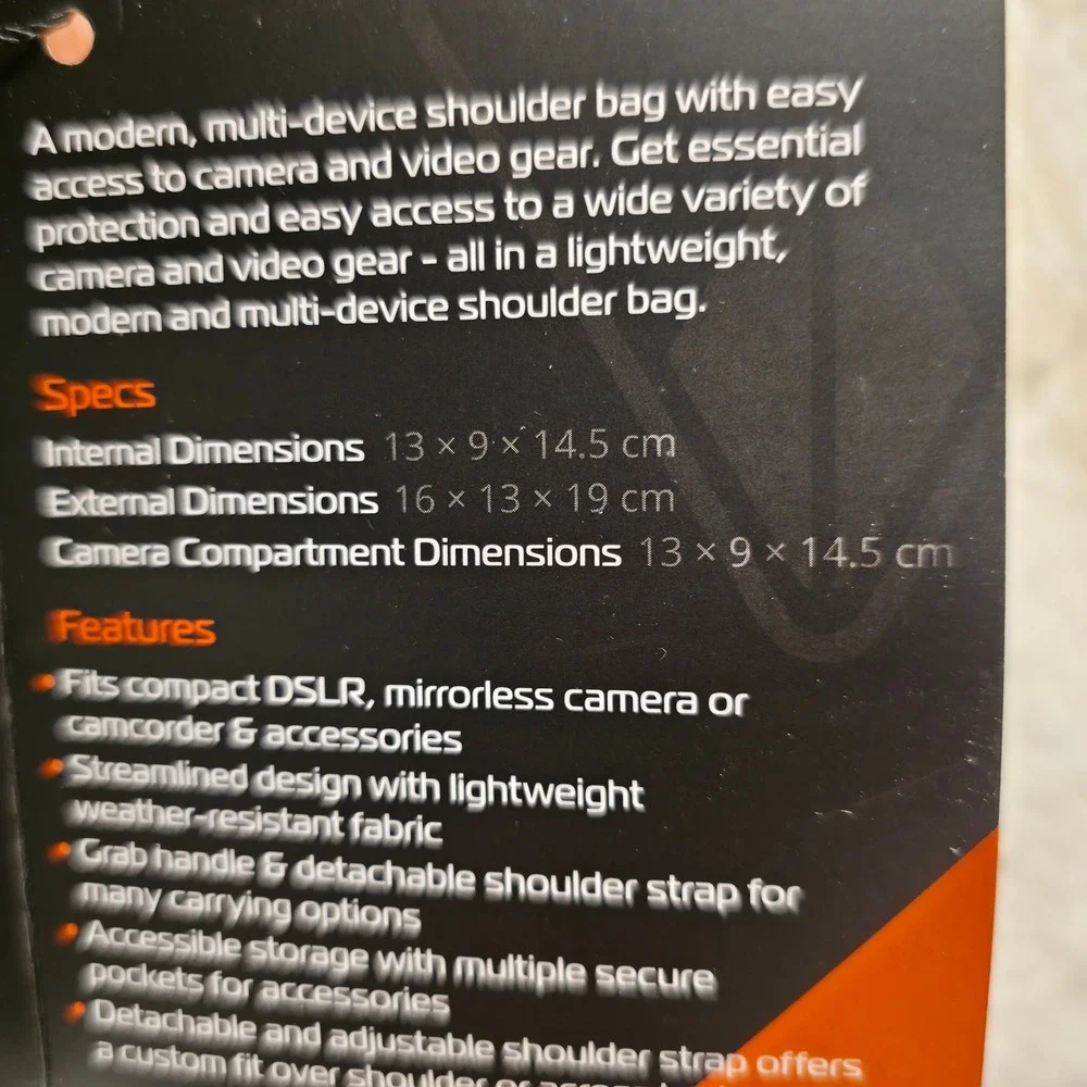 Slinger Alpine 120 Shoulder Bag Unisex OS Black NEW Camera Gear Case SLALPINE120